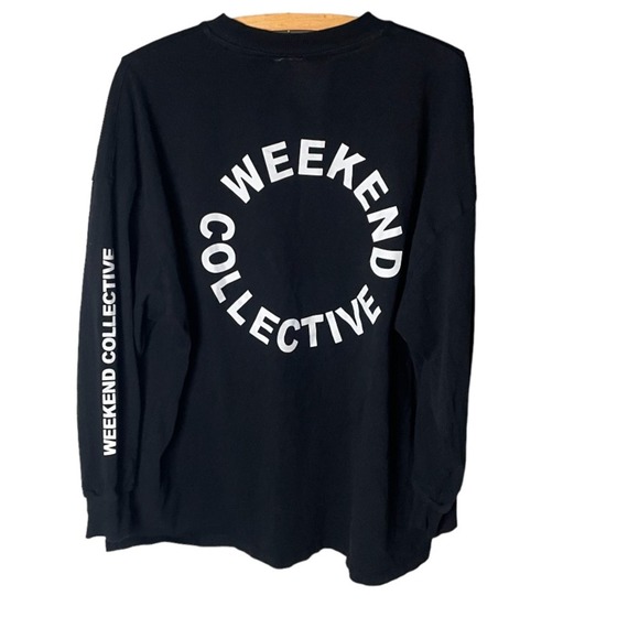 ASOS Weekend Collective Oversized Long Sleeve T-shirt With Back Logo Size 6 - Picture 4 of 5